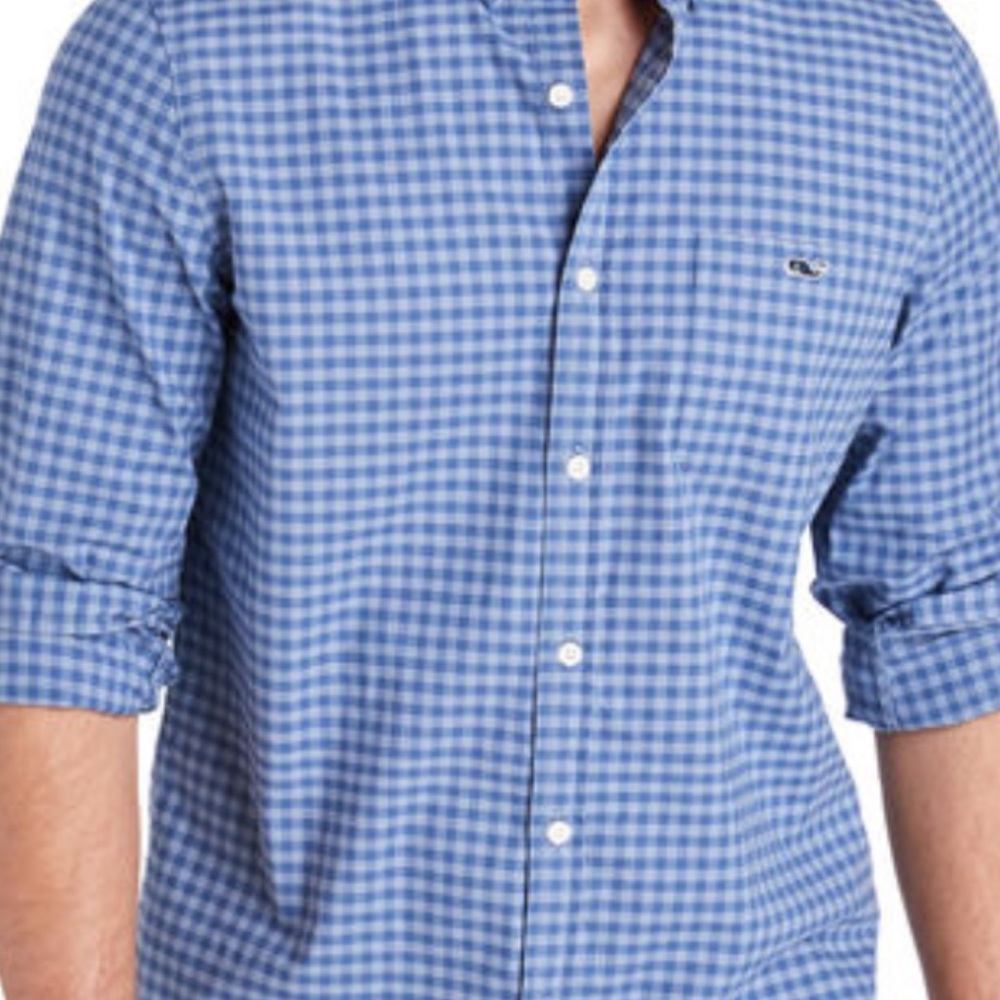 Mens medium vineyard vines long sleeved shirt